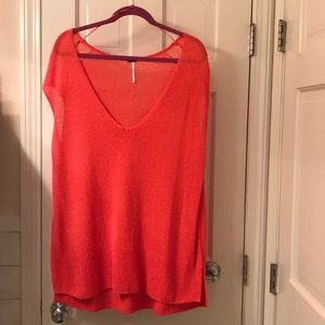 Free People pumpkin spice short sleeve knit tunic